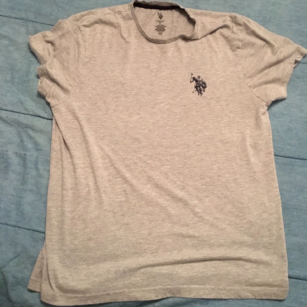 GREY Polo T-Shirt Size L